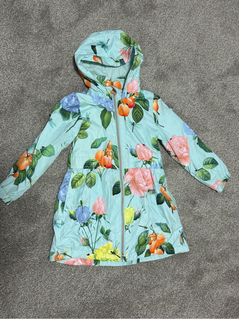 Baker by Ted Baker Girls Floral Hooded Lightweight Jacket 5-6Y